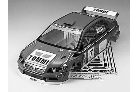 Tamiya 1/10 RC 50927 Mitsubishi Evolution VII WRC Clear Body Parts Set