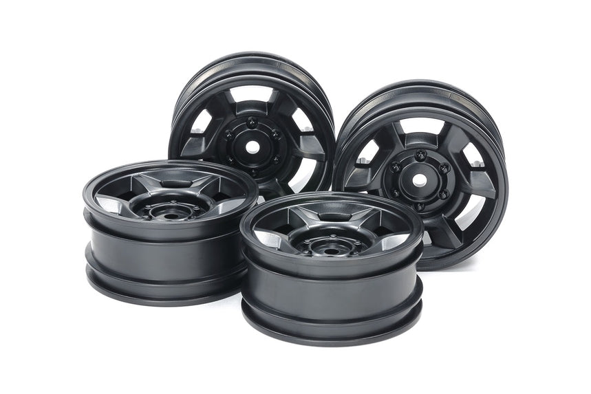 Tamiya Spare Parts 51688 CC-02 6-Spoke Black Wheels 26mm Width Offset +4