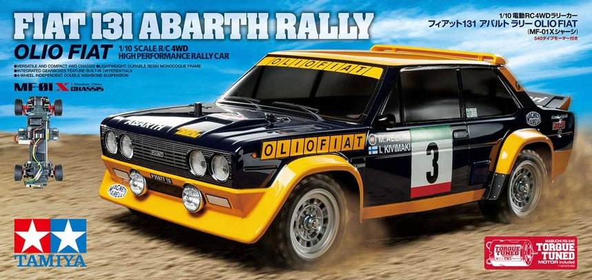 Tamiya 1/10 RC 58723 Fiat 131 Abarth Rally MF-01X Off Road Car