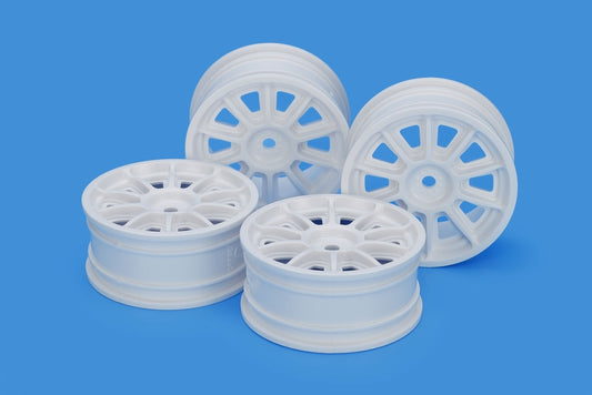 Tamiya Hop-Up Options 22067 TH 10 Spoke White Wheels 24mm Width