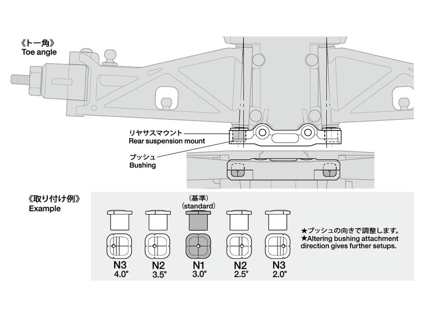 Tamiya Hop-Up Options 22038 TD4 Aluminum Rear Suspension Mount