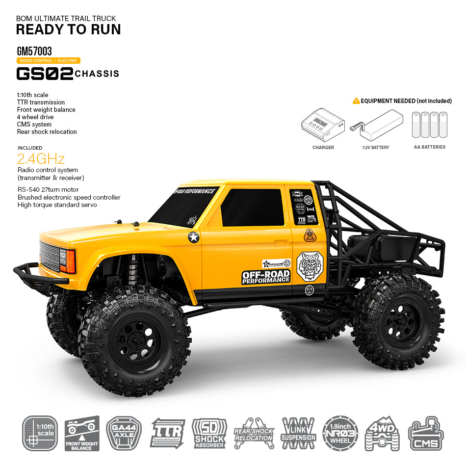 Gmade 1/10 RC GS02 BOM Crawler Ready to Run