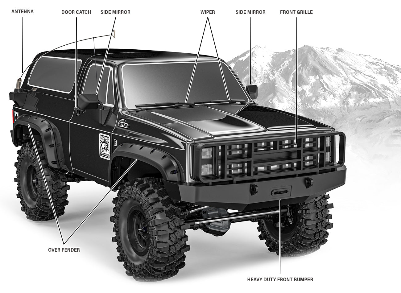 Gmade 1/10 RC GS02F Buffalo TS Crawler RTR