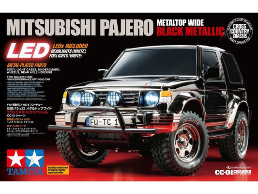 Tamiya 1/10 RC 47375 Pajero Metaltop Wide Black Metallic CC-01